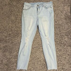 Old navy mid rise rockstar distressed skinny jean size 12